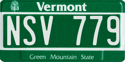VT license plate NSV779
