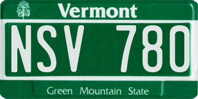 VT license plate NSV780