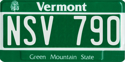 VT license plate NSV790