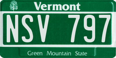 VT license plate NSV797