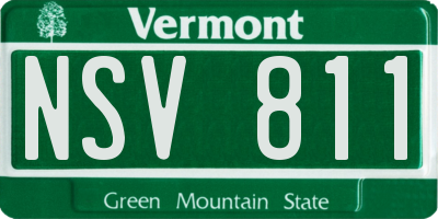 VT license plate NSV811