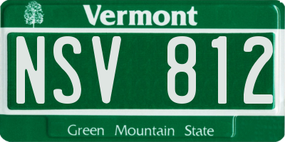 VT license plate NSV812