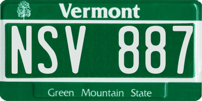 VT license plate NSV887