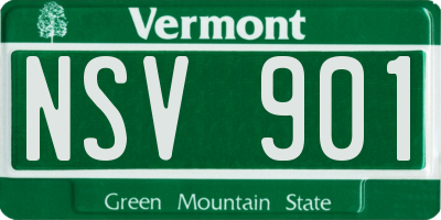 VT license plate NSV901