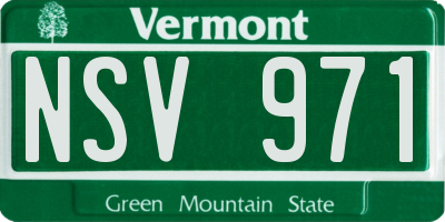 VT license plate NSV971