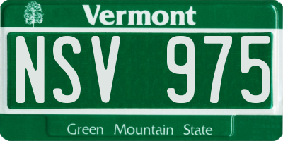 VT license plate NSV975