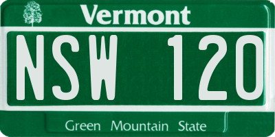 VT license plate NSW120