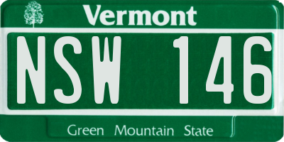 VT license plate NSW146