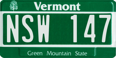VT license plate NSW147