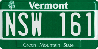 VT license plate NSW161