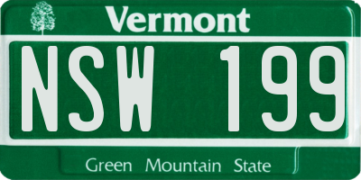 VT license plate NSW199