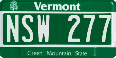 VT license plate NSW277