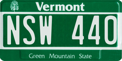 VT license plate NSW440