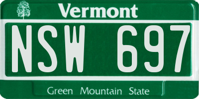 VT license plate NSW697