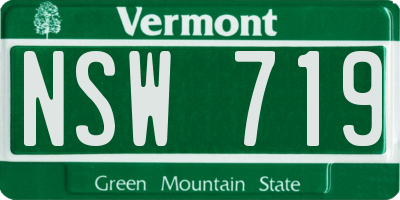 VT license plate NSW719