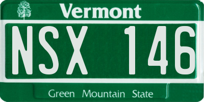 VT license plate NSX146