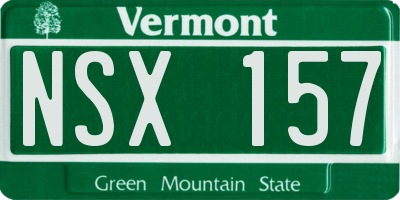 VT license plate NSX157