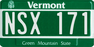 VT license plate NSX171