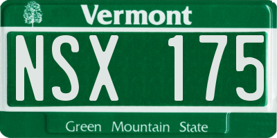 VT license plate NSX175