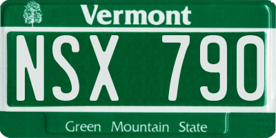 VT license plate NSX790