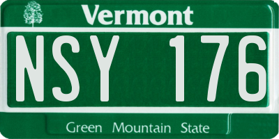 VT license plate NSY176