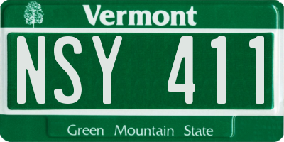 VT license plate NSY411