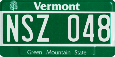 VT license plate NSZ048