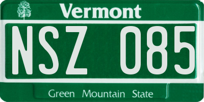 VT license plate NSZ085
