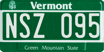VT license plate NSZ095