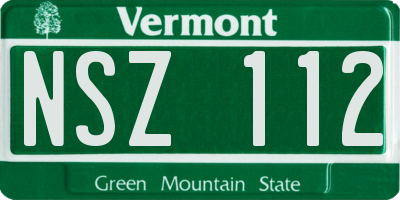 VT license plate NSZ112