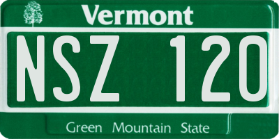VT license plate NSZ120