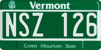 VT license plate NSZ126