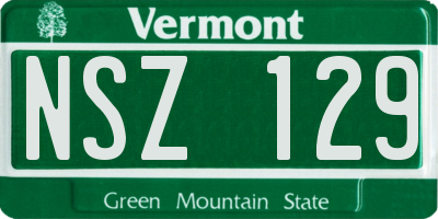 VT license plate NSZ129