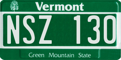 VT license plate NSZ130