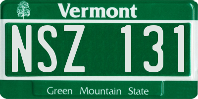 VT license plate NSZ131
