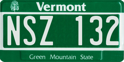 VT license plate NSZ132