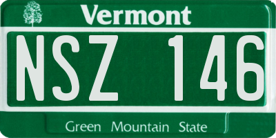 VT license plate NSZ146