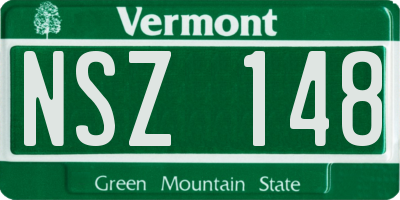 VT license plate NSZ148