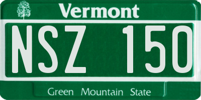 VT license plate NSZ150