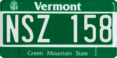 VT license plate NSZ158