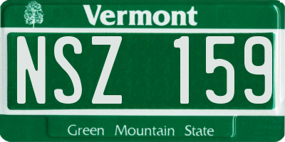 VT license plate NSZ159