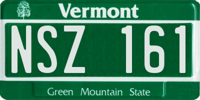 VT license plate NSZ161