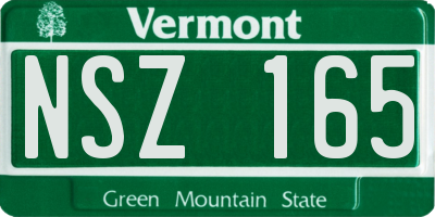 VT license plate NSZ165