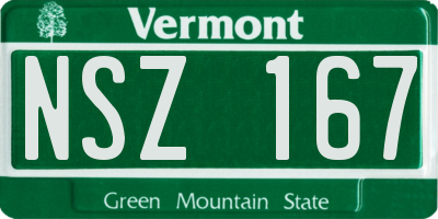 VT license plate NSZ167