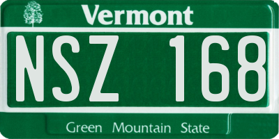 VT license plate NSZ168