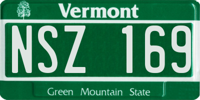 VT license plate NSZ169