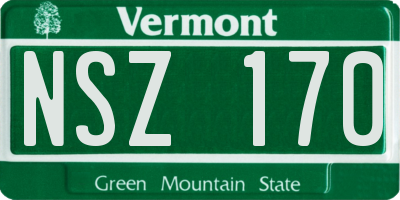 VT license plate NSZ170