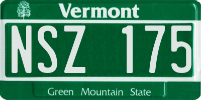 VT license plate NSZ175