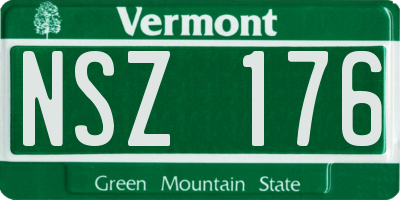 VT license plate NSZ176