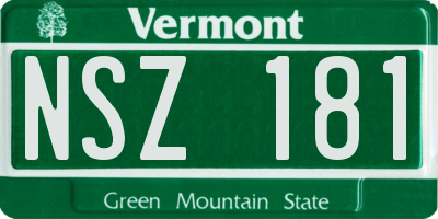 VT license plate NSZ181